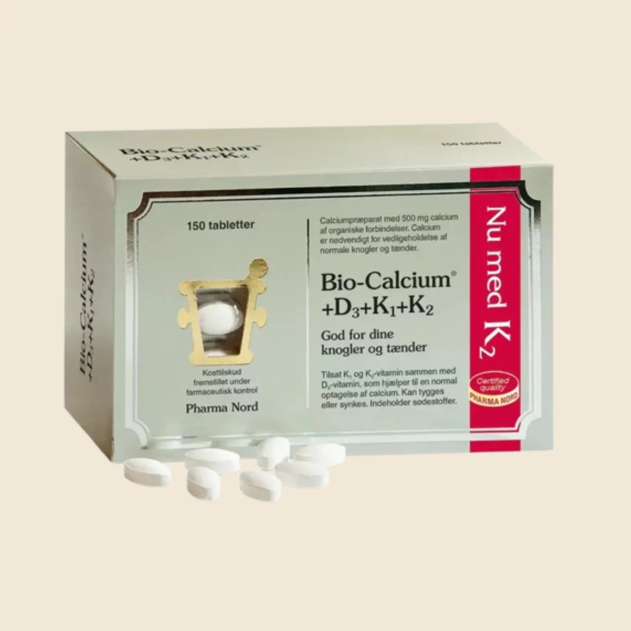 Pharma Nord Bio Calcium D3 K1 K2 - 150 Tabletter Tilbud!