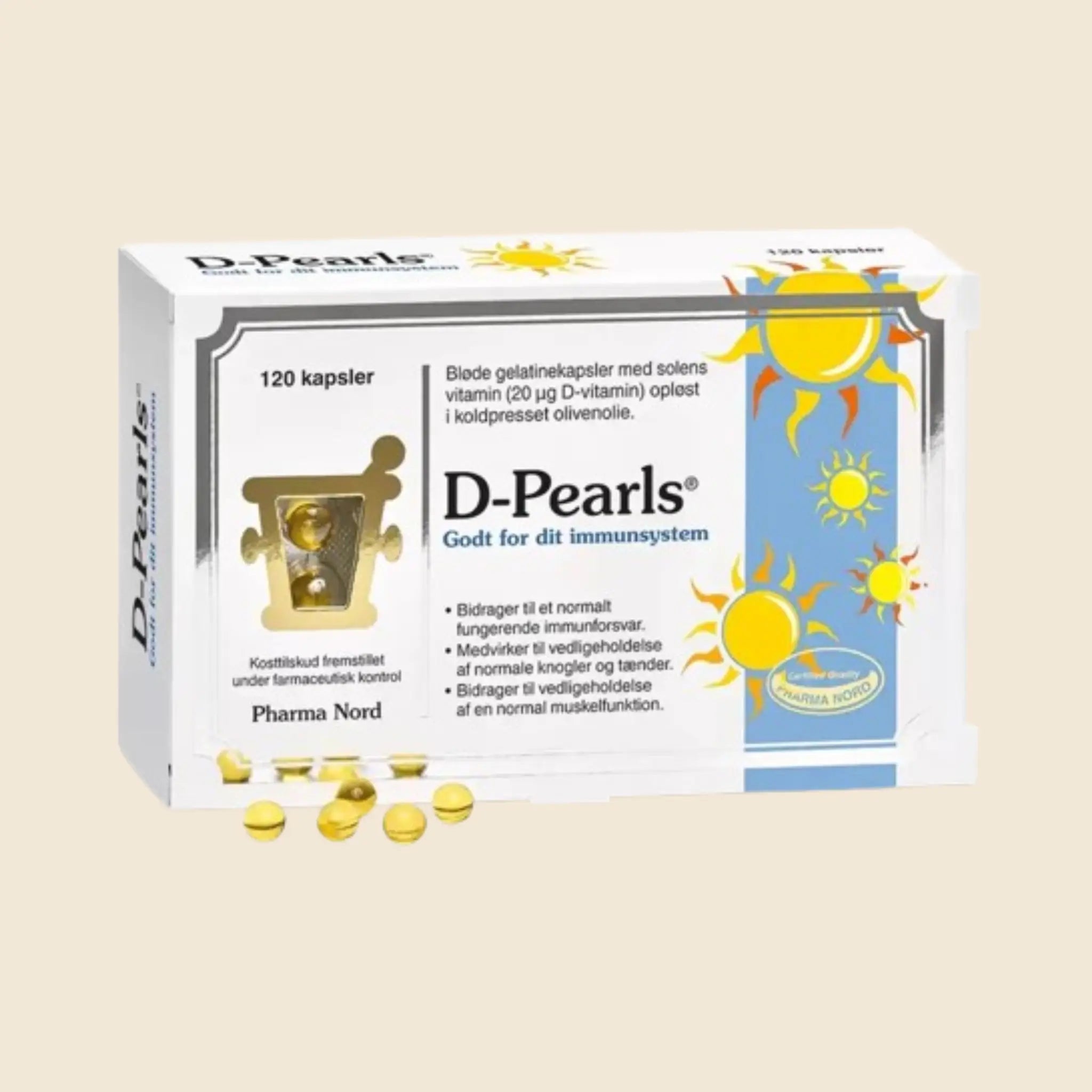 Pharma Nord D Pearls D3 Vitamin 20g - 120 Kapsler Tilbud!
