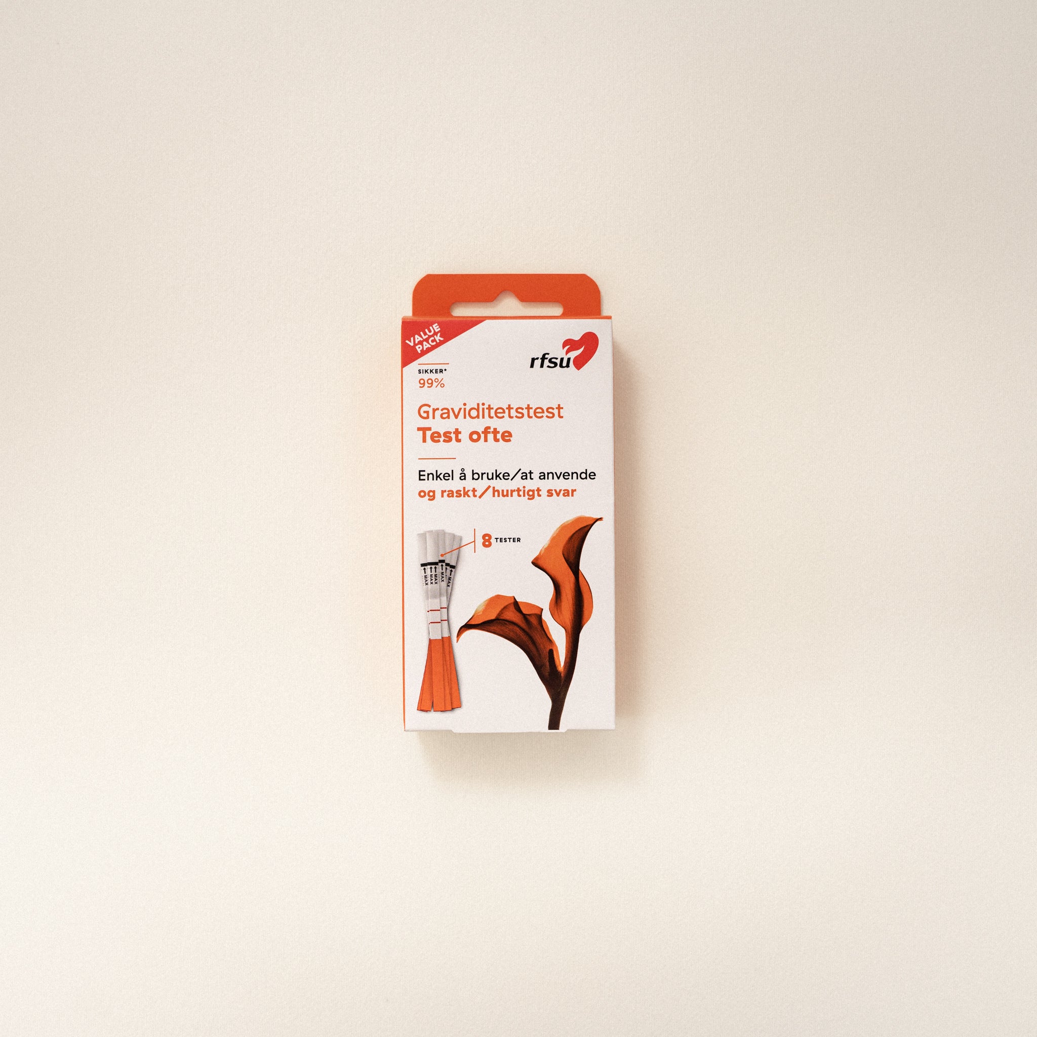Rfsu Graviditetstest - 8 Stk. - Hurtig og Diskret Test