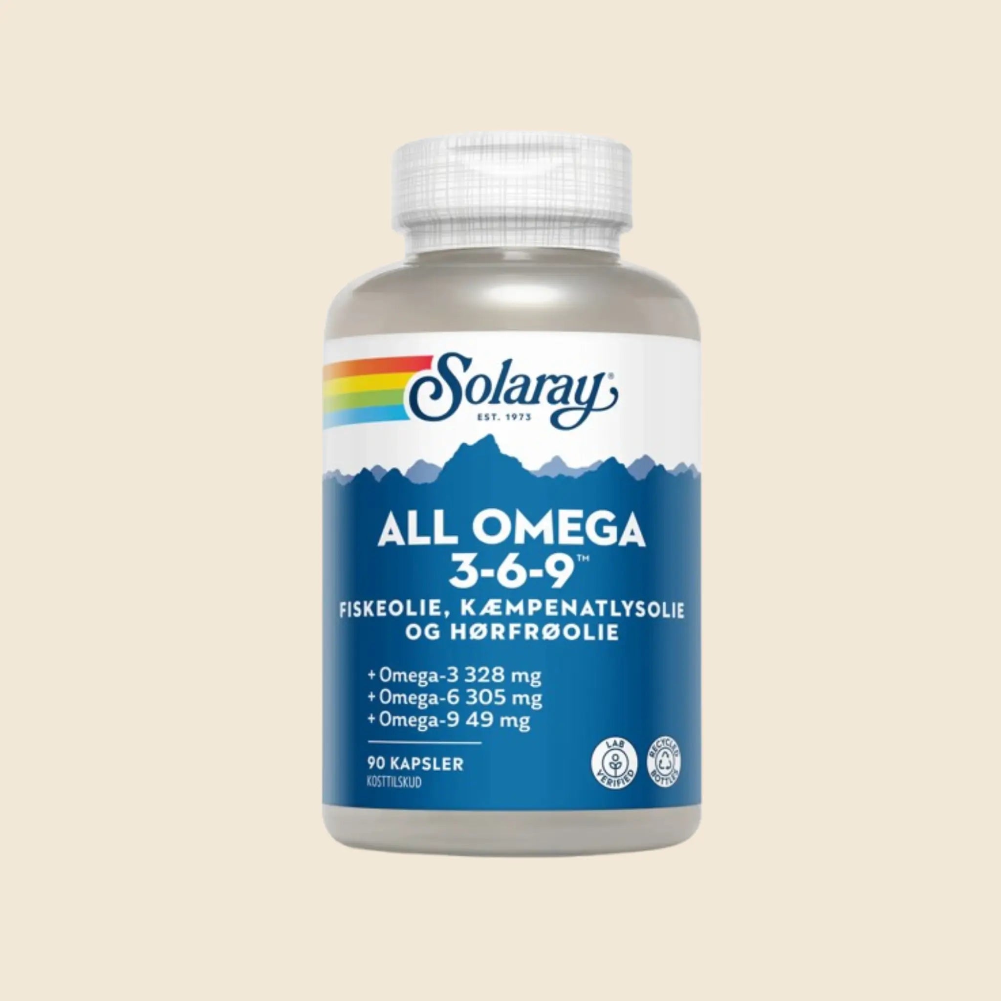 Solaray All Omega 3-6-9 Fiskeolie - 180 Kapsler Tilbud!