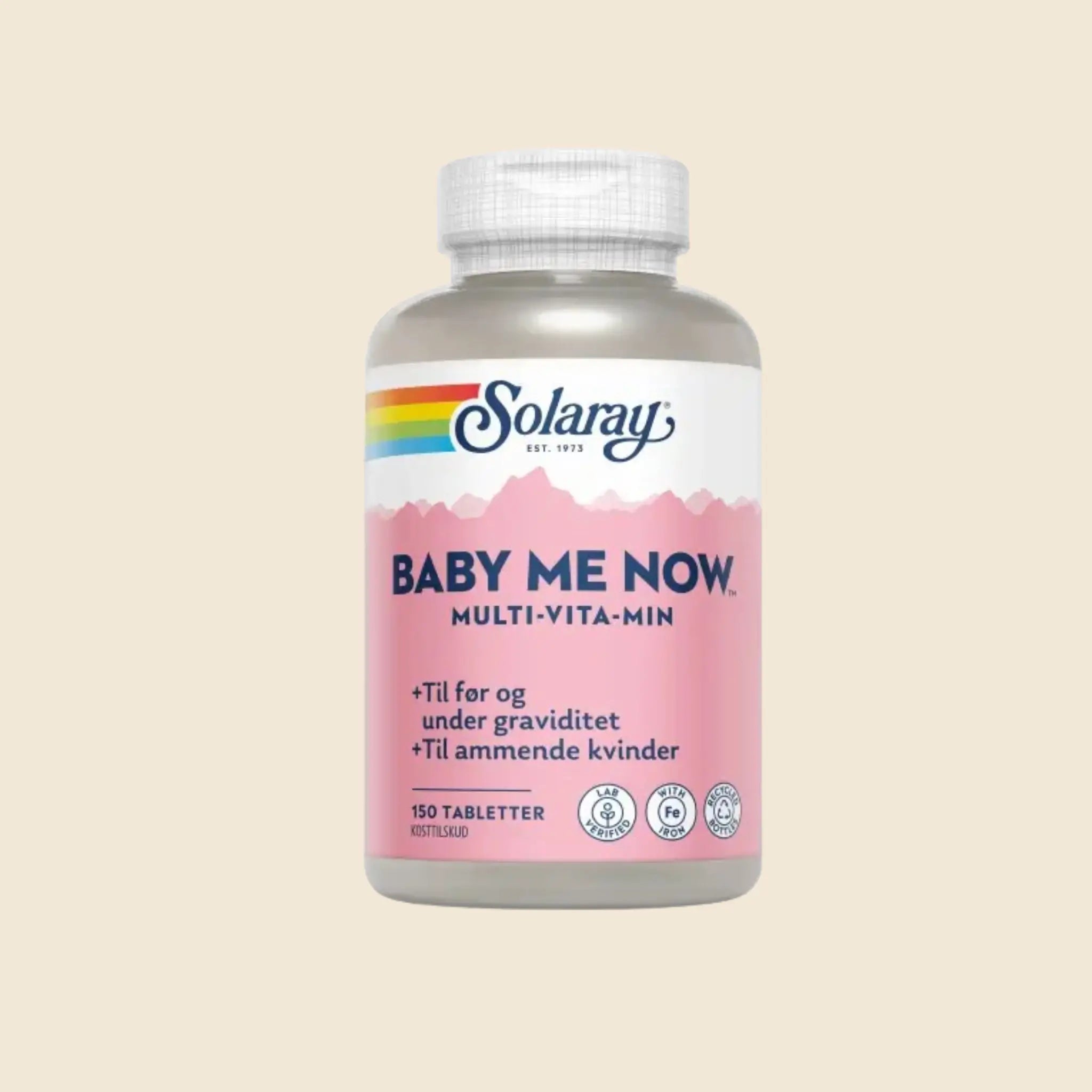 Solaray Baby Me Now Multivitamin 150 Tabletter - Tilbud!