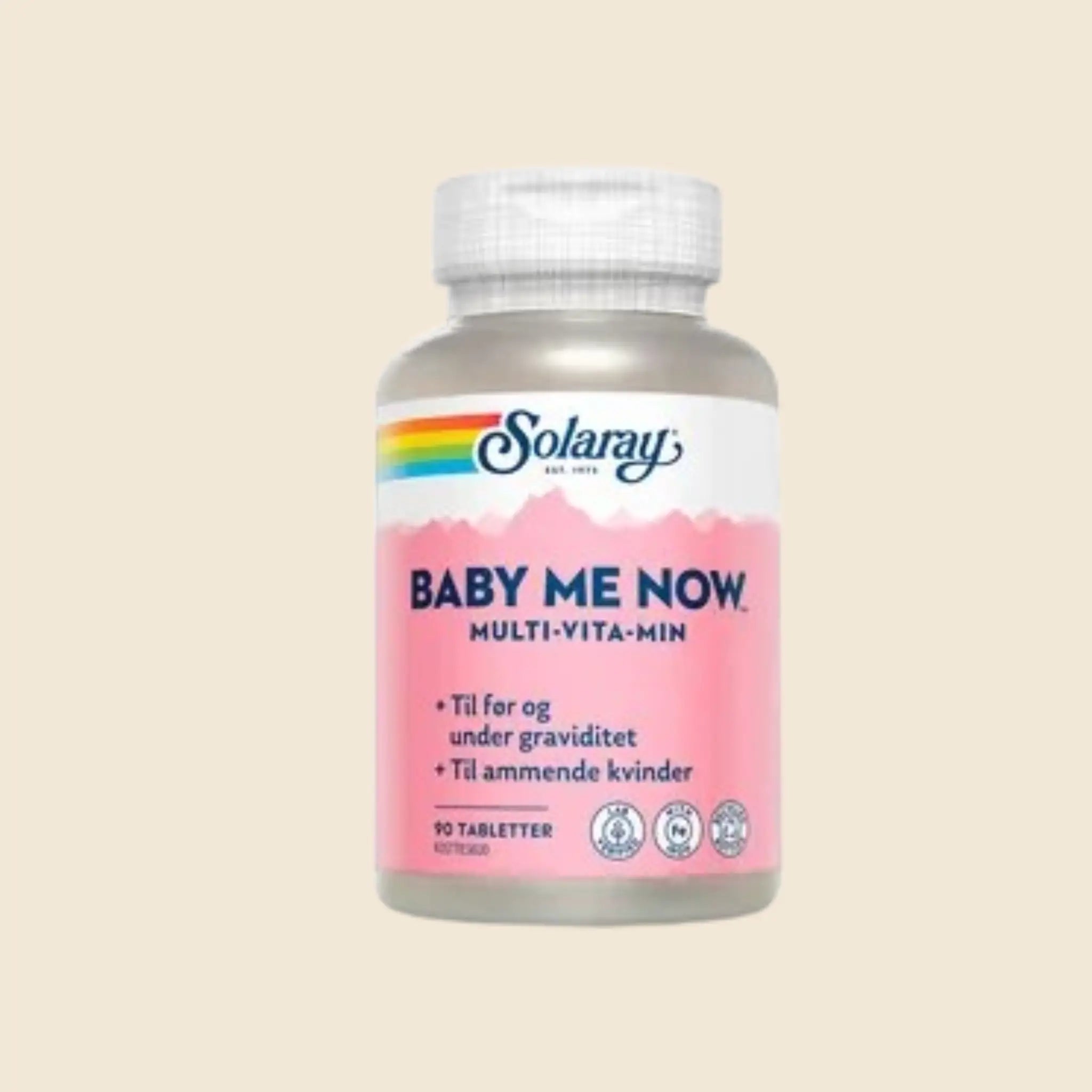 Solaray Baby Me Now Multivitamin 90 Tabletter på tilbud