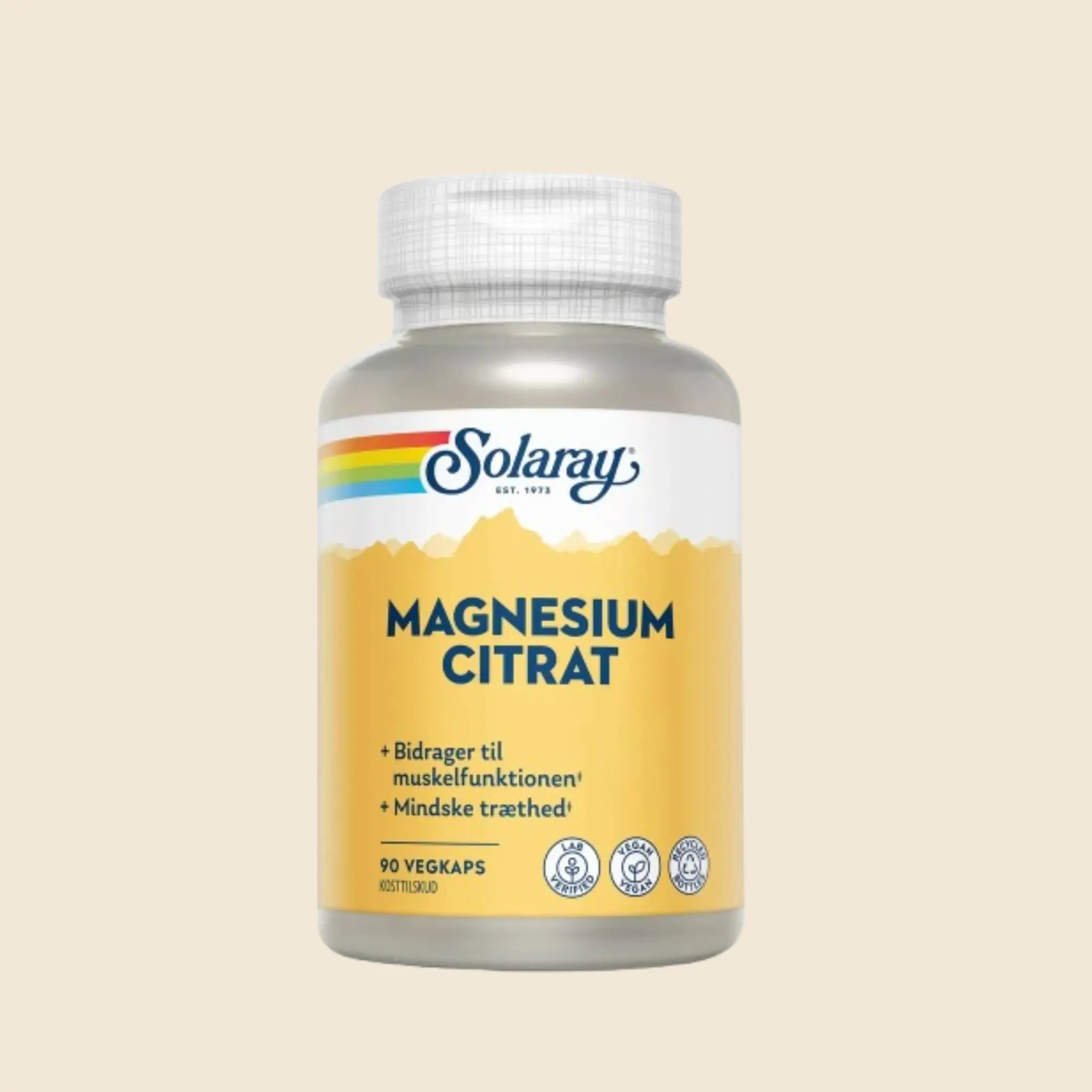 Solaray Magnesium Citrate 90 Kapsler - Forbedr din balance