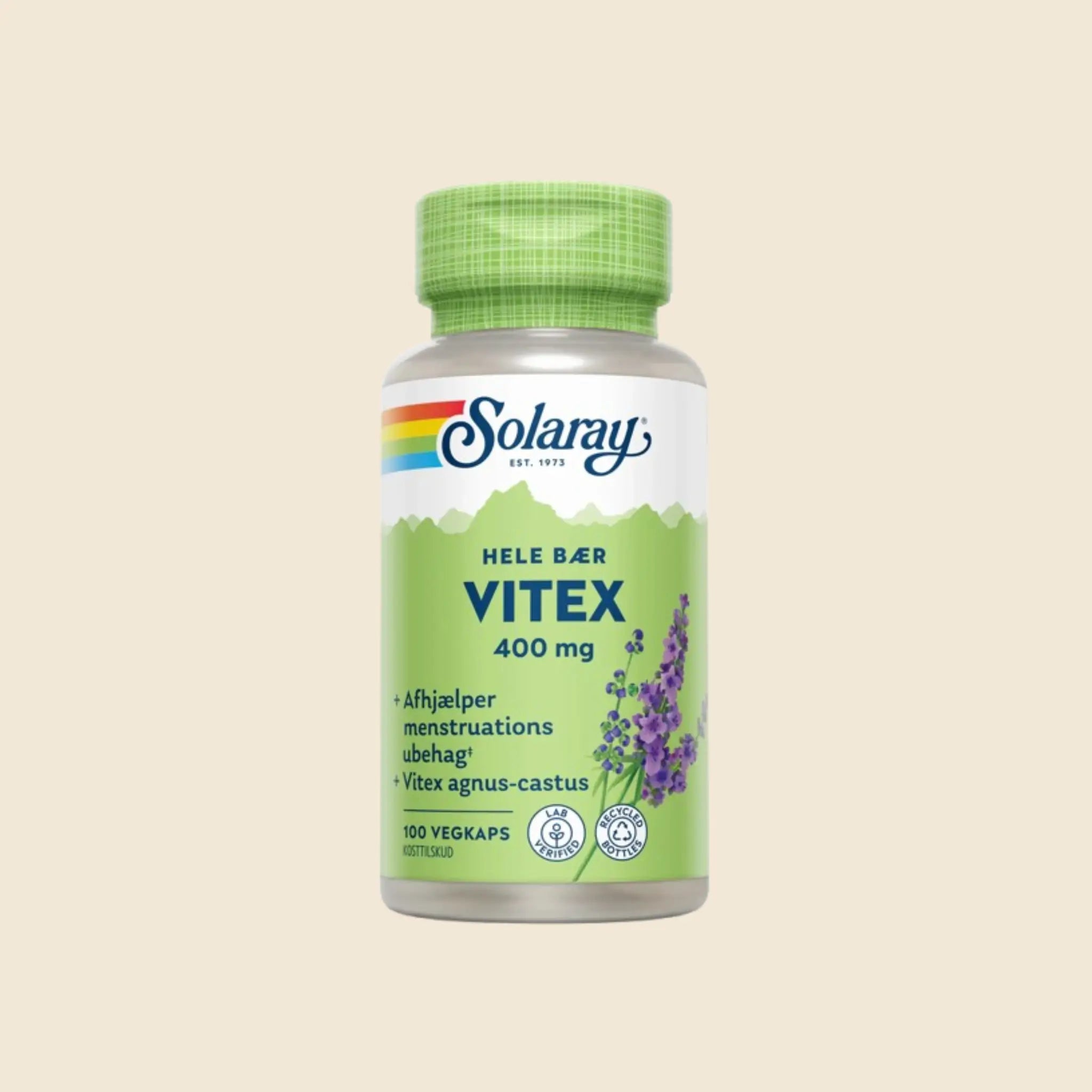 Solaray Vitex Agnus Castus - 100 Tabletter til PMS