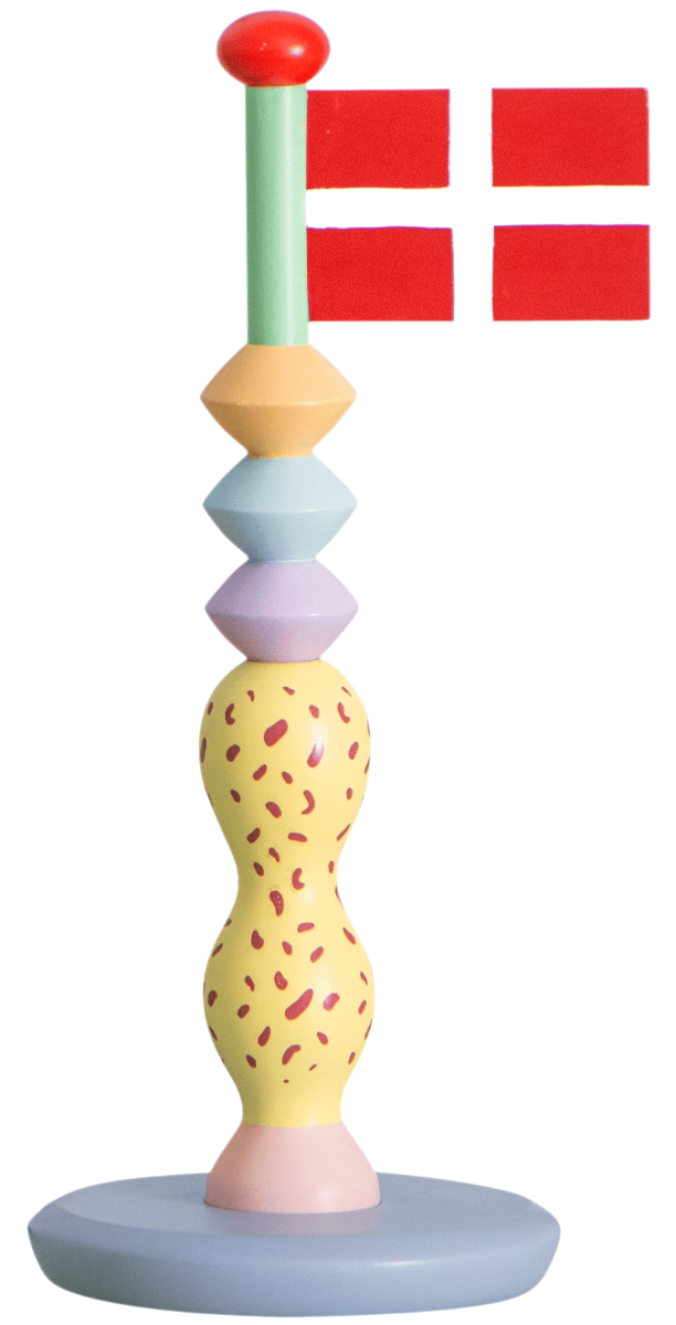 Pashtel Træflag H24 Cm til Festlig Borddækning