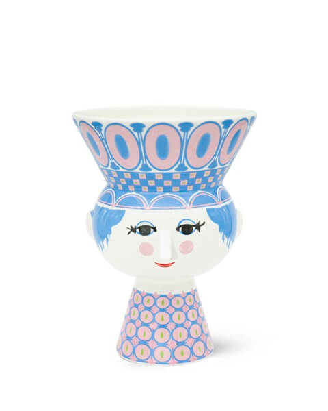 Bjørn Wiinblad Carmen Vase H20 Cm Blå