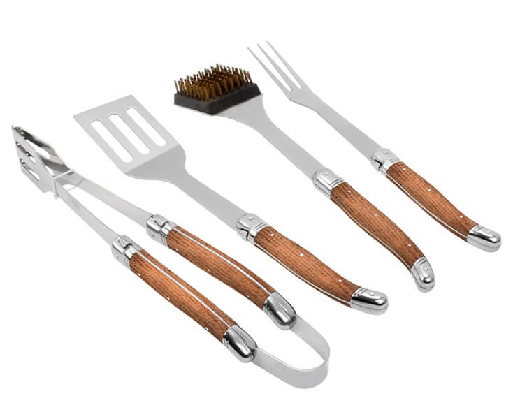 Laguiole By Haws  Grillsæt 4 Dele   Egetræ