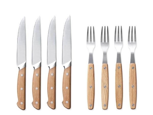 Morsø Foresta Steak Bestiksæt 8 Dele Eg Rustfrit Stål