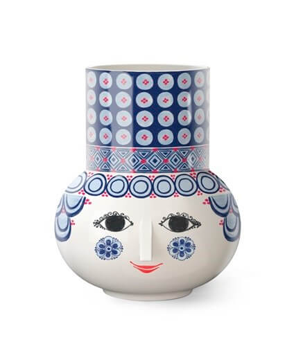 Bjørn Wiinblad Olga Vase H20 Cm Blå