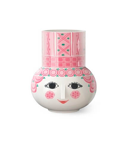 Bjørn Wiinblad Olga Vase H15 Cm Lyserød