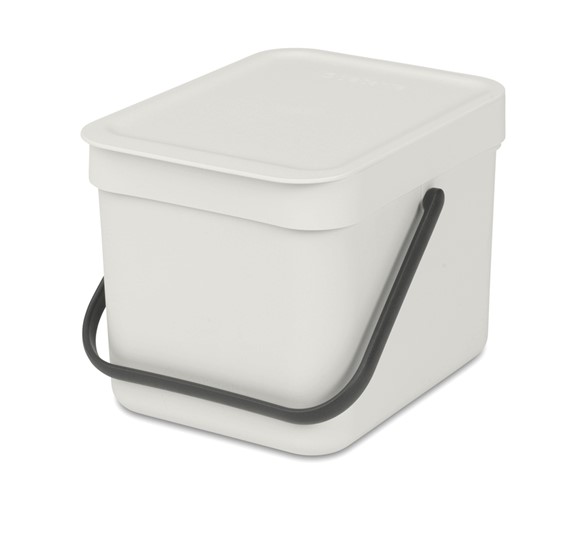 Brabantia Affaldsspand Med Låg 6l Lys Grå