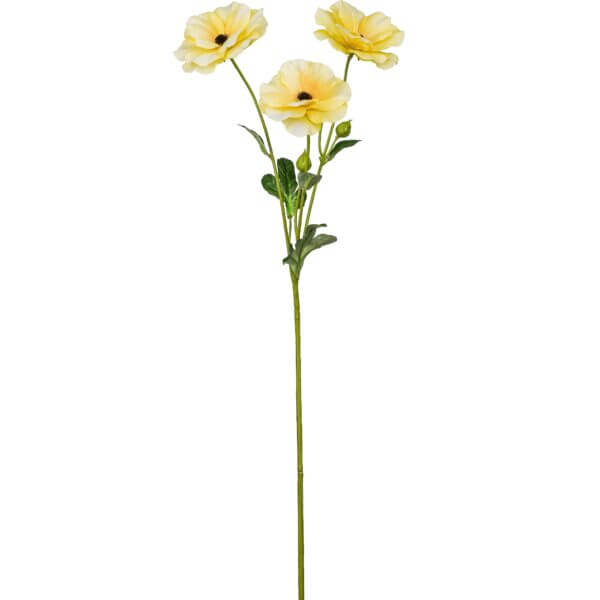 Kunstig Blomst Ranunkel Lys Gul