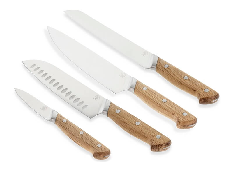 Morsø Foresta Knivsæt 4 Dele Eg Rustfrit Stål