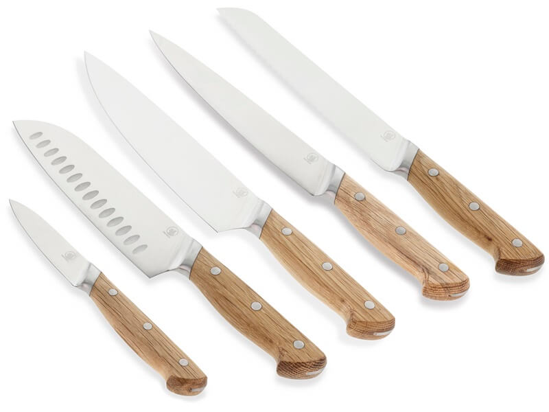 Morsø Foresta Knivsæt 5 Dele Eg Rustfrit Stål