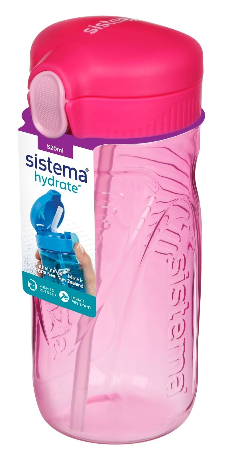 Sistema Drikkeflaske Quick Flip 520 Ml Pink