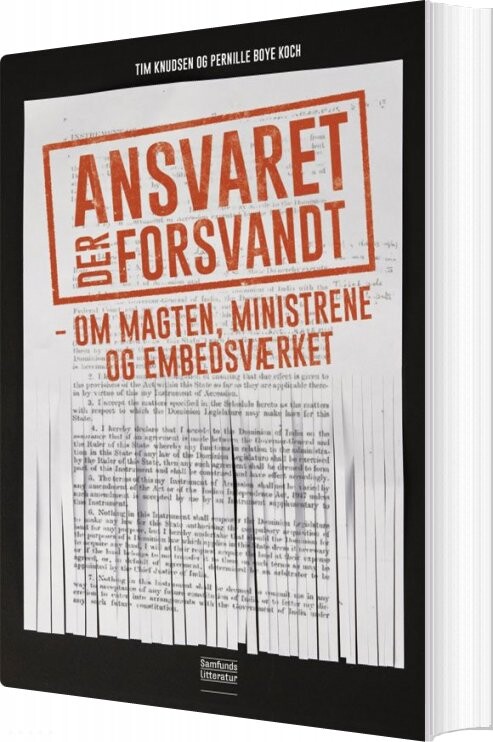 Ansvaret Der Forsvandt   Tim Knudsen   Bog