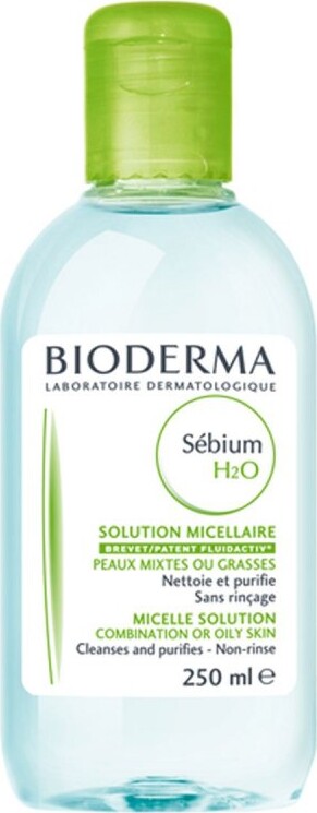 Bioderma Ansigtsrens   Sebium H2o Micelle Solution   250 Ml