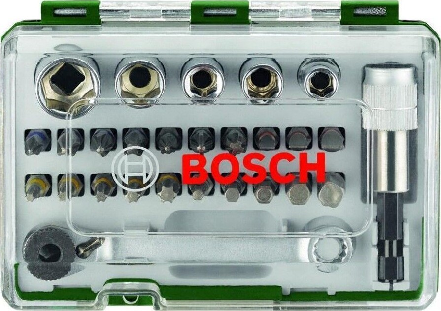 Bosch Bitssæt Og Mini Topnøglesæt   27 Dele