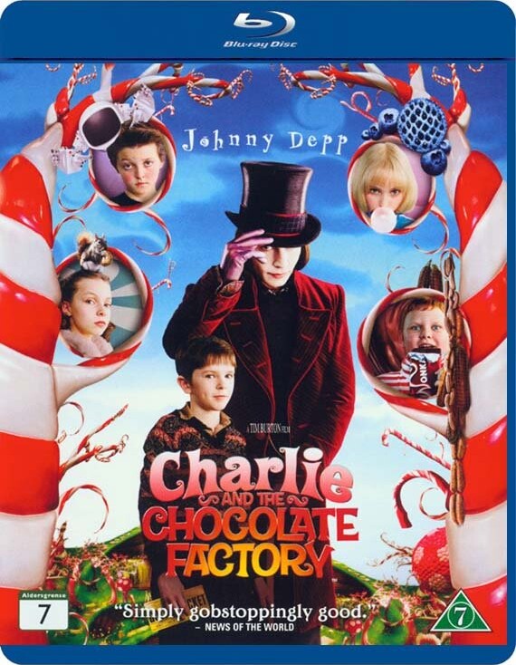 Charlie Og Chokoladefabrikken   Charlie And The Chocolate Factory   Blu Ray