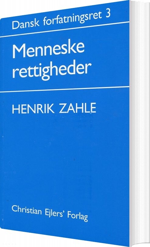 Dansk Forfatningsret 3   Henrik Zahle   Bog