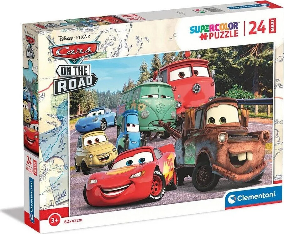 Disney Puslespil   Cars   Maxi Color   Clementoni   24 Brikker