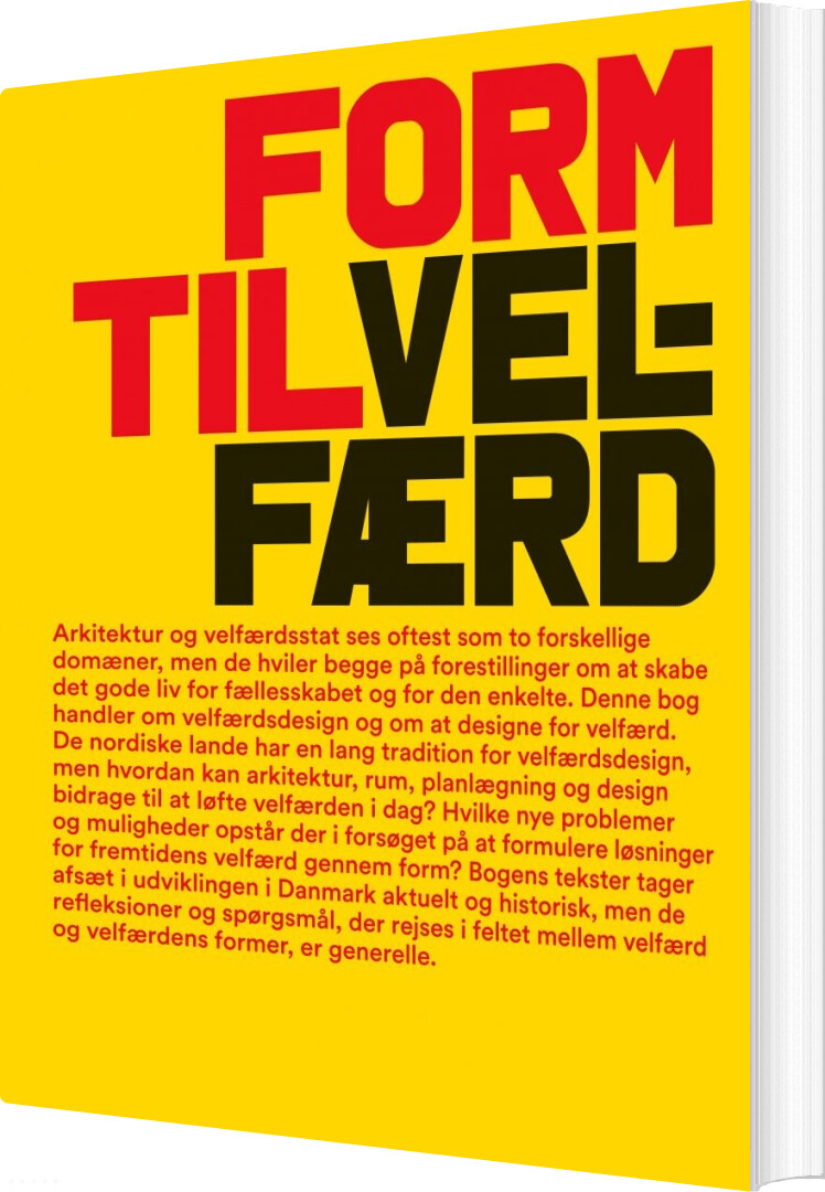 Form Til Velfærd   Jannie Rosenberg Bendsen   English Book