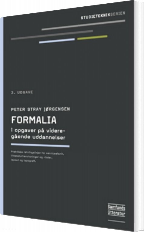 Formalia I Opgaver På Videregående Uddannelser   Peter Stray Jørgensen   Bog