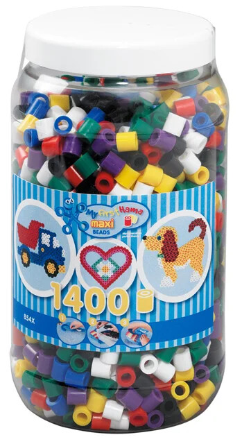 Hama Maxi Perler   Mix 00   1 400 Perler I Spand   8540