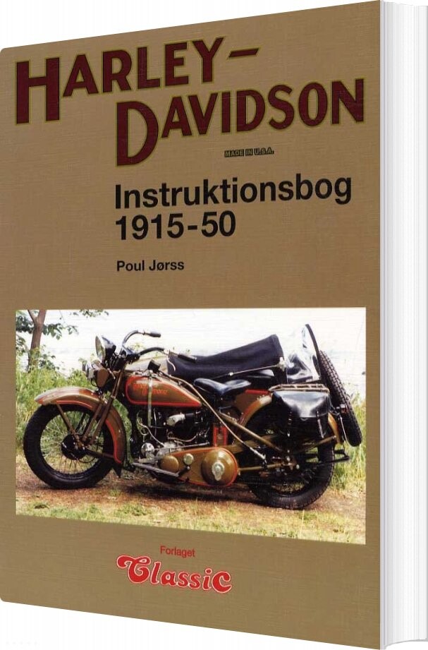 Harley Davidson Instruktionsbog 1915 1950   Poul Jørss   Bog