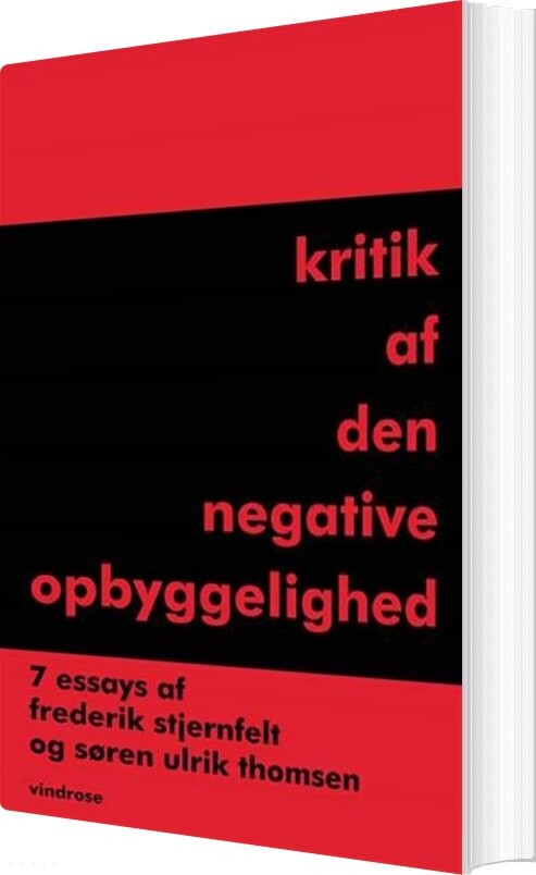 Kritik Af Den Negative Opbyggelighed   Søren Ulrik Thomsen   Bog