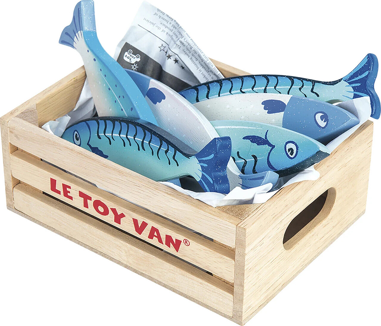 Le Toy Van Legemad   Frisk Fisk I Trækasse   7 Dele