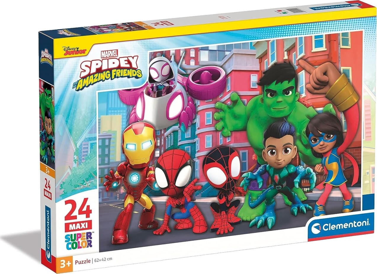 Marvel Puslespil   Spidey   Maxi Color   Clementoni   24 Brikker