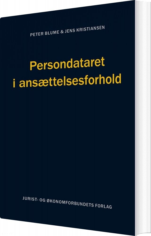 Persondataret I Ansættelsesforhold   Peter Blume   Bog