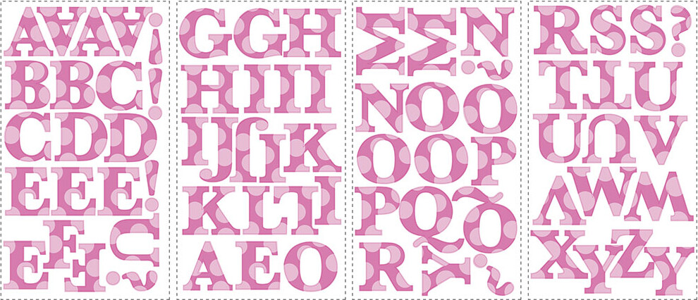 Roommates Decor   Pink Klistermærke Bogstaver   Express Yourself