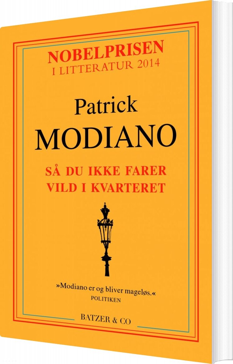 Så Du Ikke Farer Vild I Kvarteret   Patrick Modiano   Bog