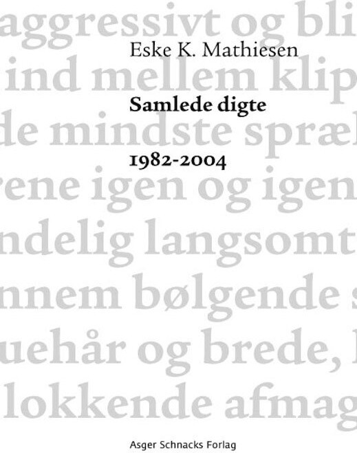 Samlede Digte 1982 2004   Eske K  Mathiesen   Bog