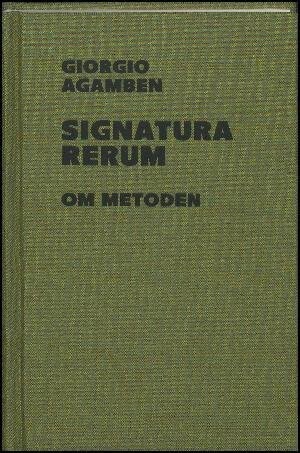 Signatura Rerum   Giorgio Agamben   Bog