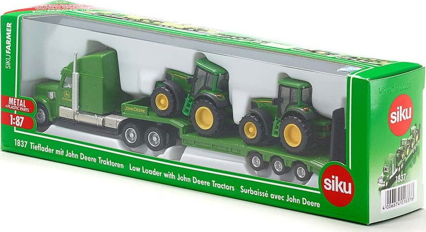 Siku 1837   Truck Med 2 John Deere Traktorer