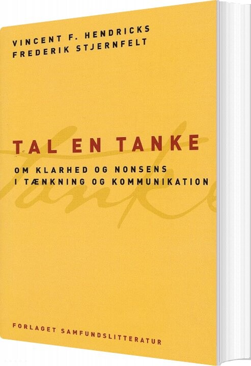 Tal En Tanke   Frederik Stjernfelt   Bog