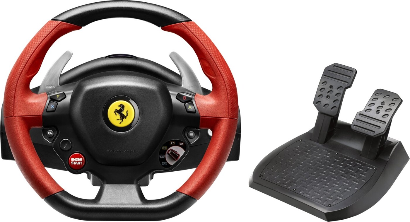 Thrustmaster Ferrari 458 Spider Racing Wheel   Rat Og Pedaler Til Xbox One