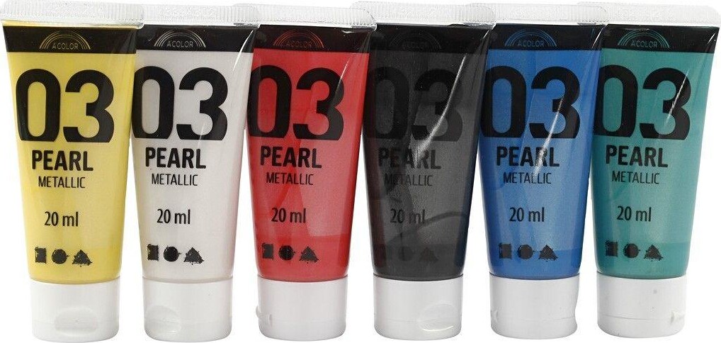 A Color   Akrylmaling   Metallic   6x20 Ml