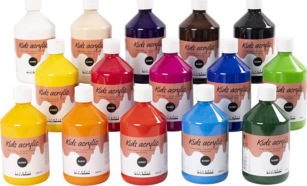 A Color   Akrylmaling Sæt   Blank   15x500 Ml