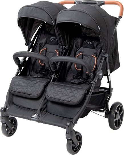 Babytrold   Os2 Tvillinge Klapvogn   Sort