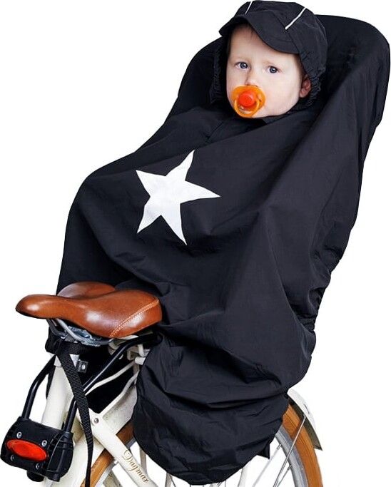 Babytrold Regnslag Til Cykelstol Sort
