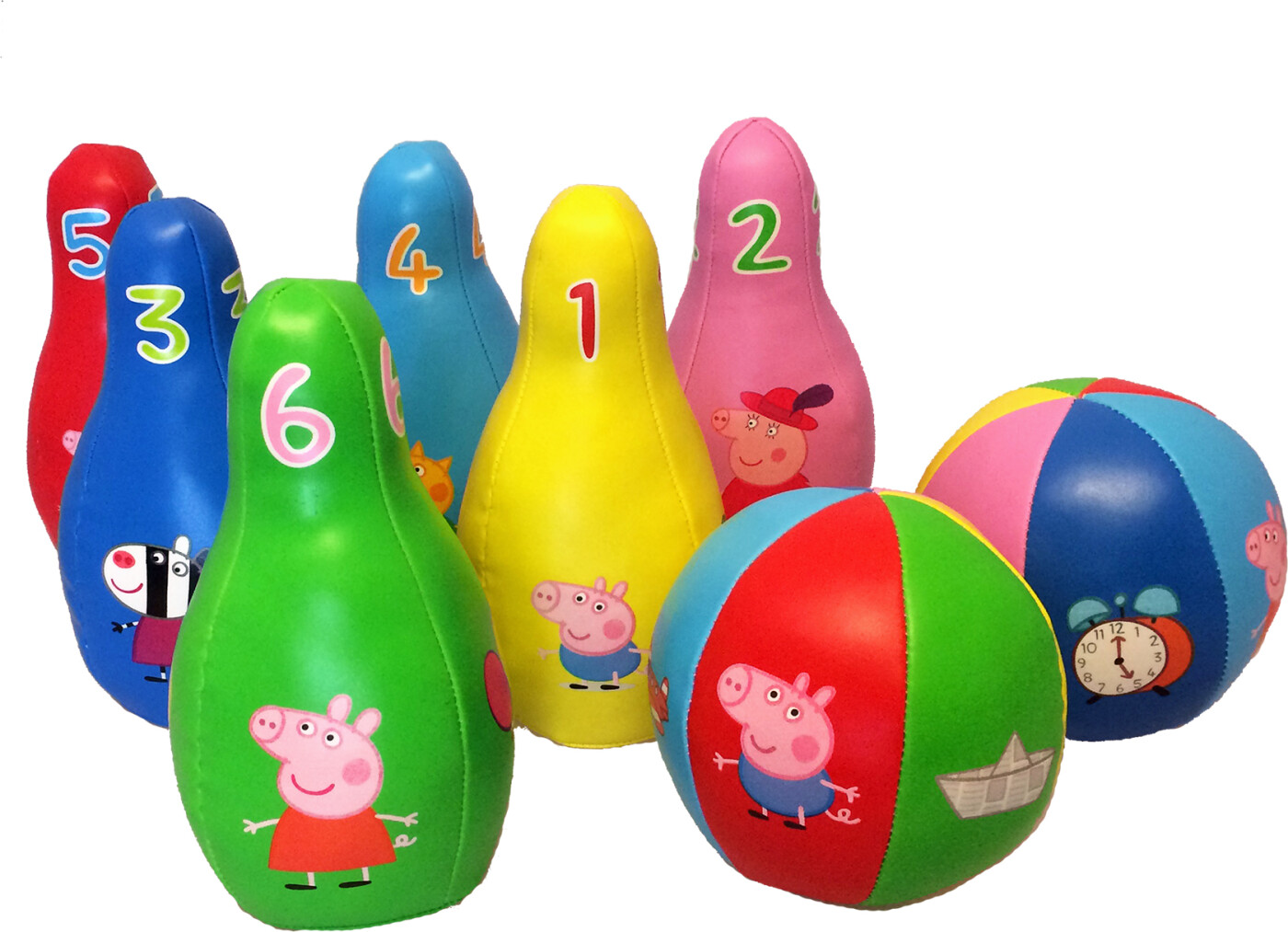 Barbo Toys   Gurli Gris Soft Bowling Sæt