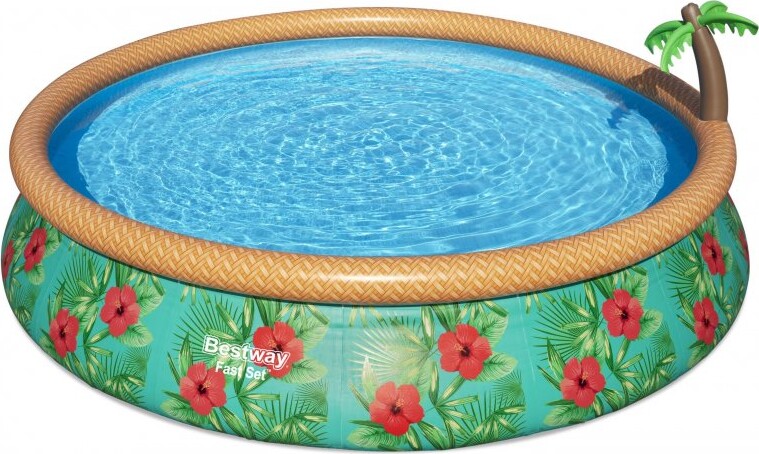 Bestway   Fast Set Pool Til Haven   Tropisk Tema   9677 L