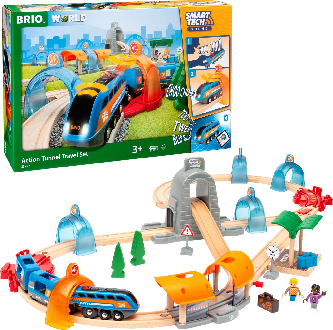 Brio   Togbane   Smart Tech Sound Action Tunnel Sæt   33972
