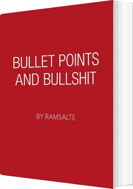 Bullet Points And Bullshit   Ramsalte   English Book