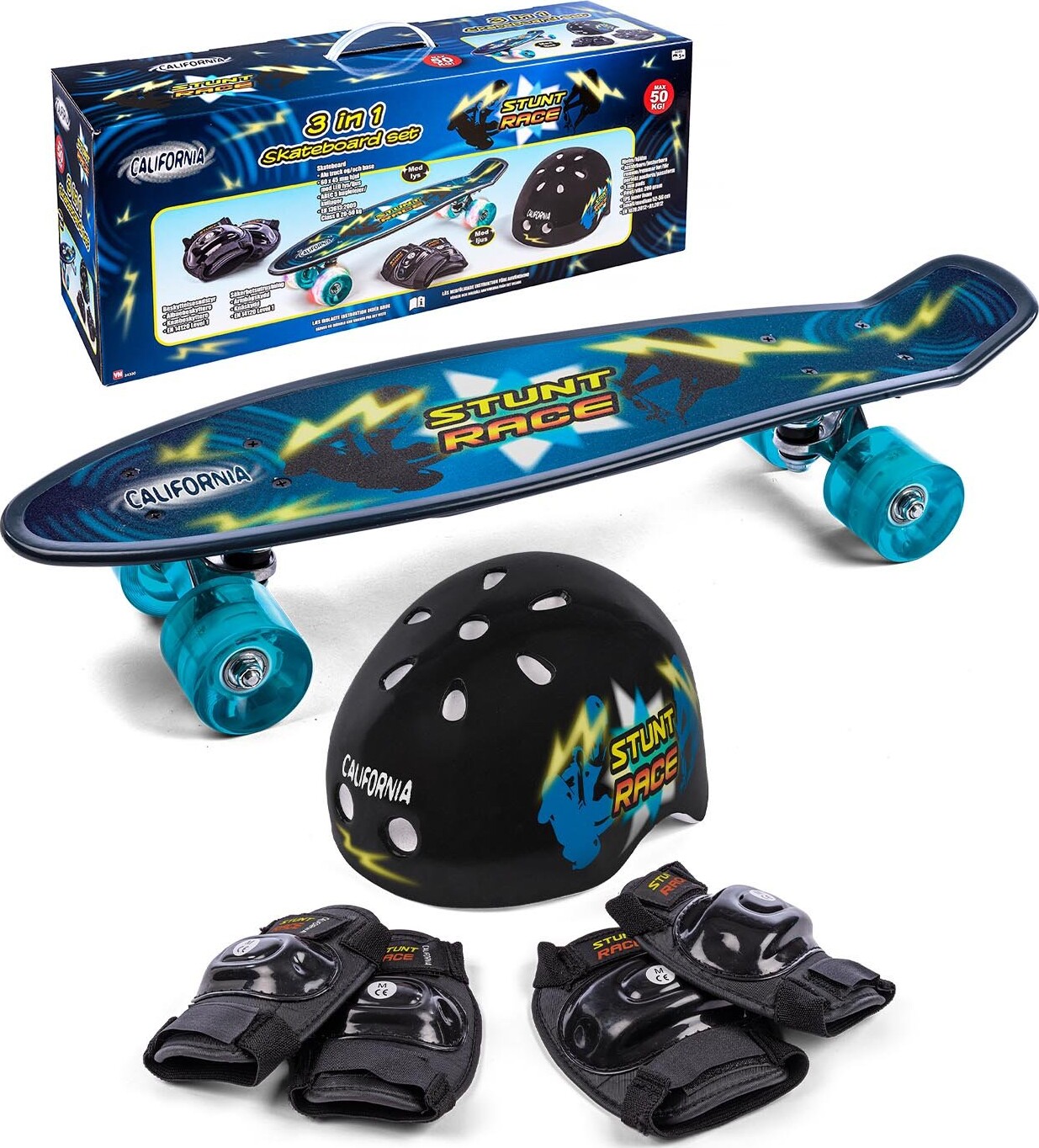 California   Skateboard Med Sikkerhedsudstyr