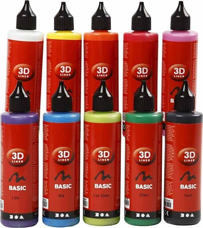3d Liner   Tyktflydende Maling   Basic   10x100ml